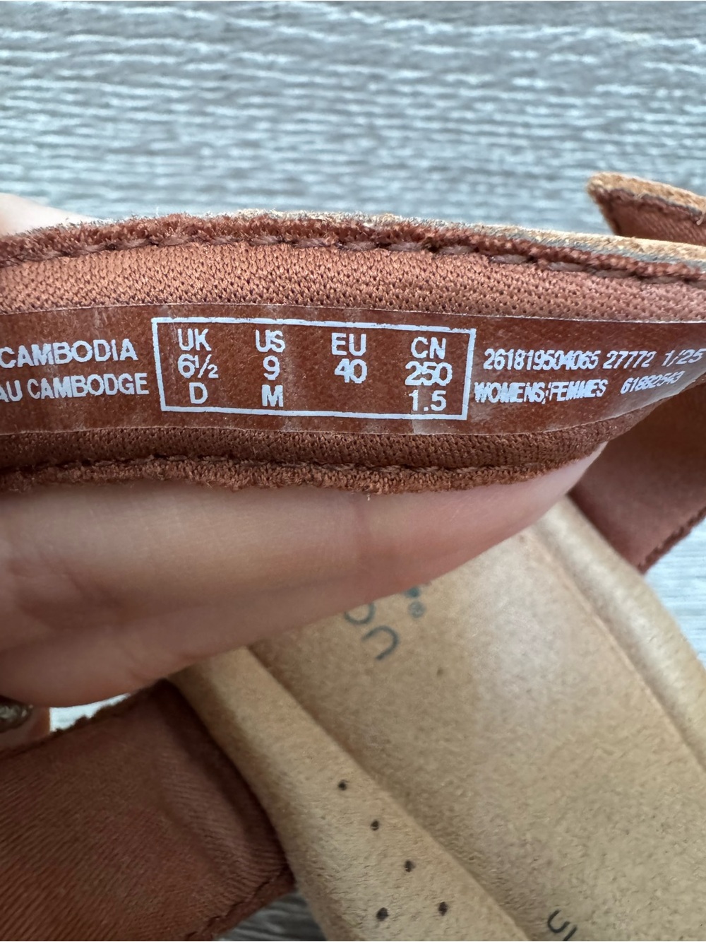 Clarks Brown Nautical Leather T-Strap Comfort Wedge Sandals Beachy Old Money - Picture 10 of 11